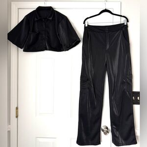 Made in Brazil Polo Crop Top and Cargo Pants Set - Maite Miyao